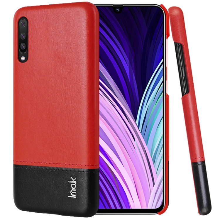 

IMAK Ruiyi Series Concise Slim PU + PC Protective Case For Galaxy A50(Black+Red)