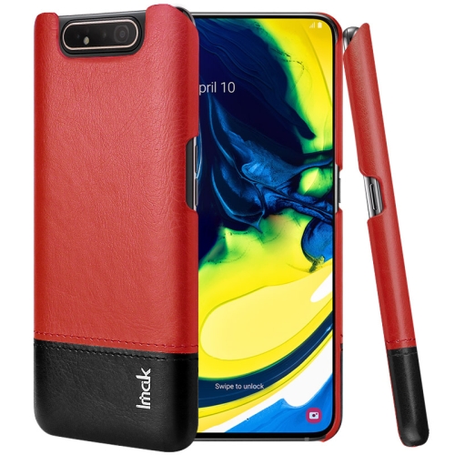 

IMAK Ruiyi Series Concise Slim PU + PC Protective Case For Galaxy A80(Black+Red)