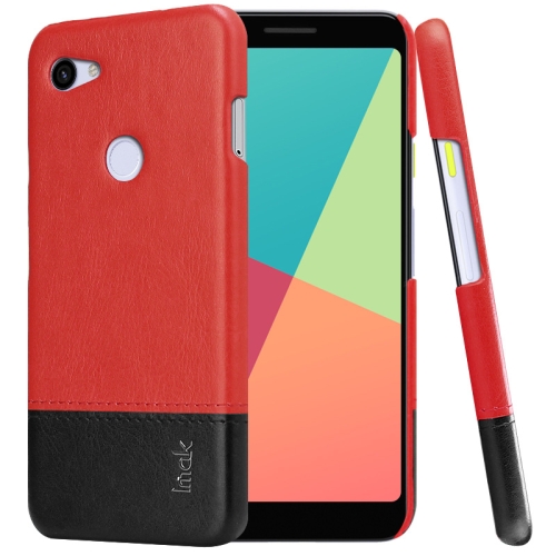 

IMAK Ruiyi Series Concise Slim PU + PC Protective Case For Google Pixel 3a(Black+Red)