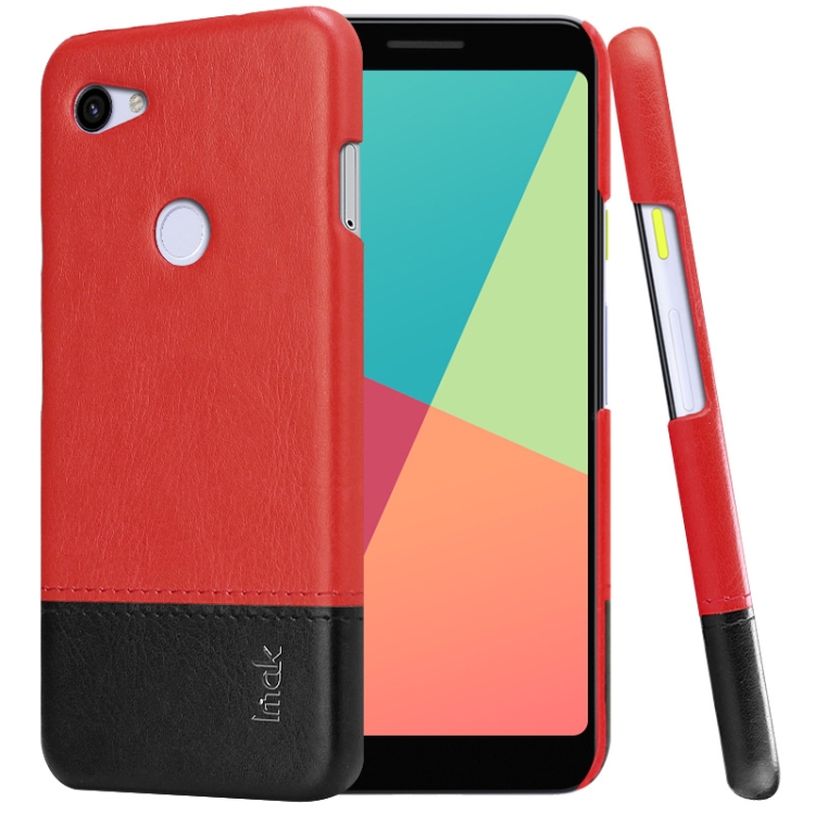 

IMAK Ruiyi Series Concise Slim PU + PC Protective Case For Google Pixel 3a XL(Black+Red)