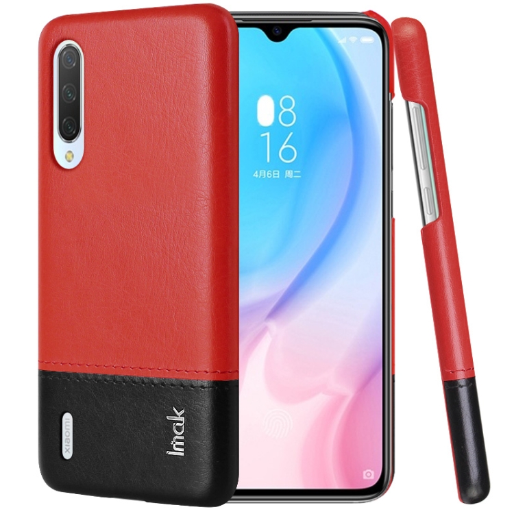 

IMAK Ruiyi Series Concise Slim PU + PC Protective Case For Xiaomi Mi CC9(Black+Red)