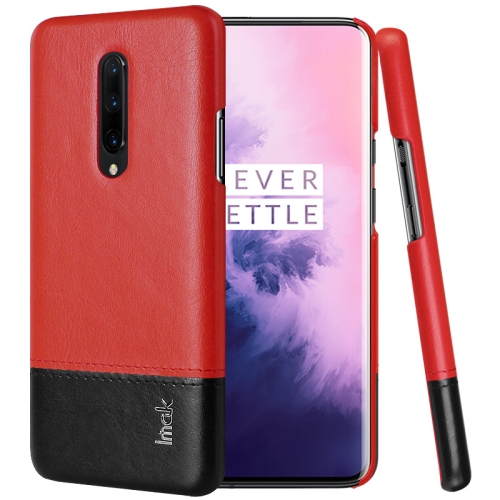 

IMAK Ruiyi Series Concise Slim PU + PC Protective Case For OnePlus 7 Pro(Black+Red)