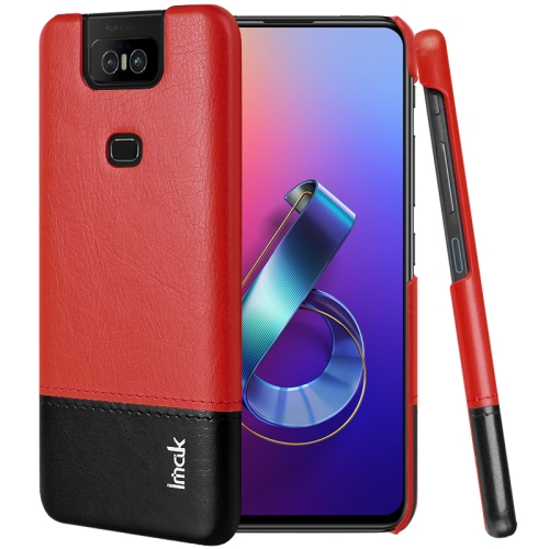 

IMAK Ruiyi Series Concise Slim PU + PC Protective Case For Asus Zenfone 6 ZS630KL(Black+Red)