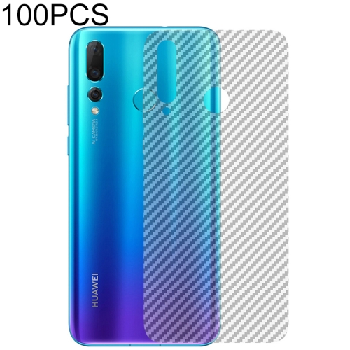 

100 PCS Carbon Fiber Material Skin Sticker Back Protective Film For Huawei P10 Plus