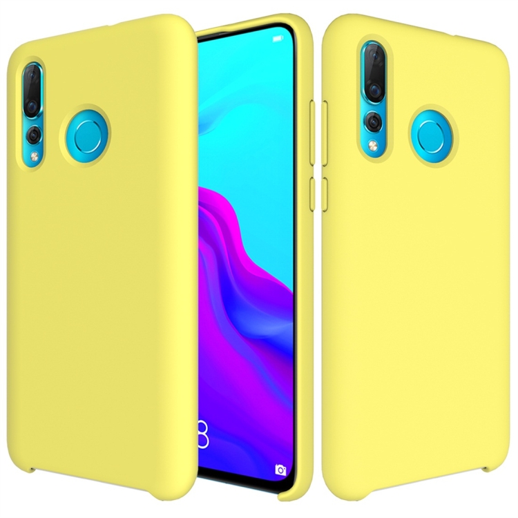 

Solid Color Liquid Silicone Dropproof Protective Case for Huawei Nova 4(Yellow)
