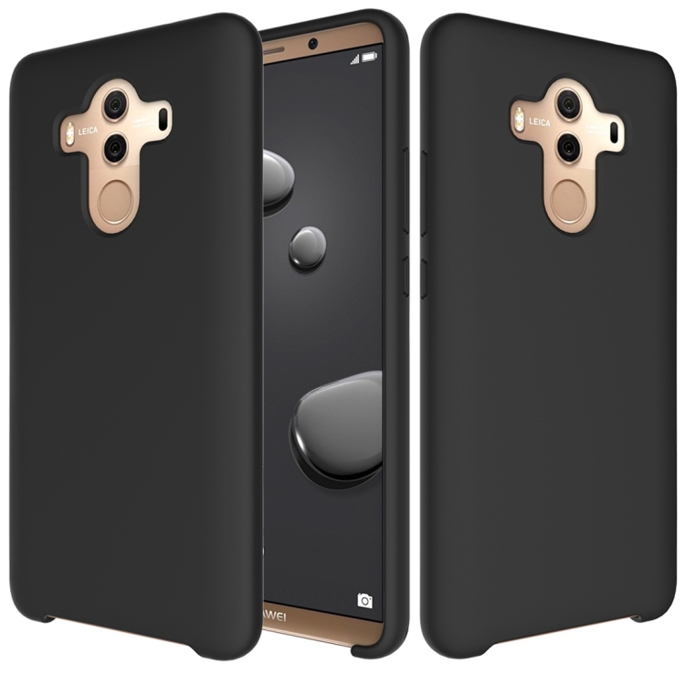 

Solid Color Liquid Silicone Dropproof Protective Case for Huawei Mate 10 Pro(Black)