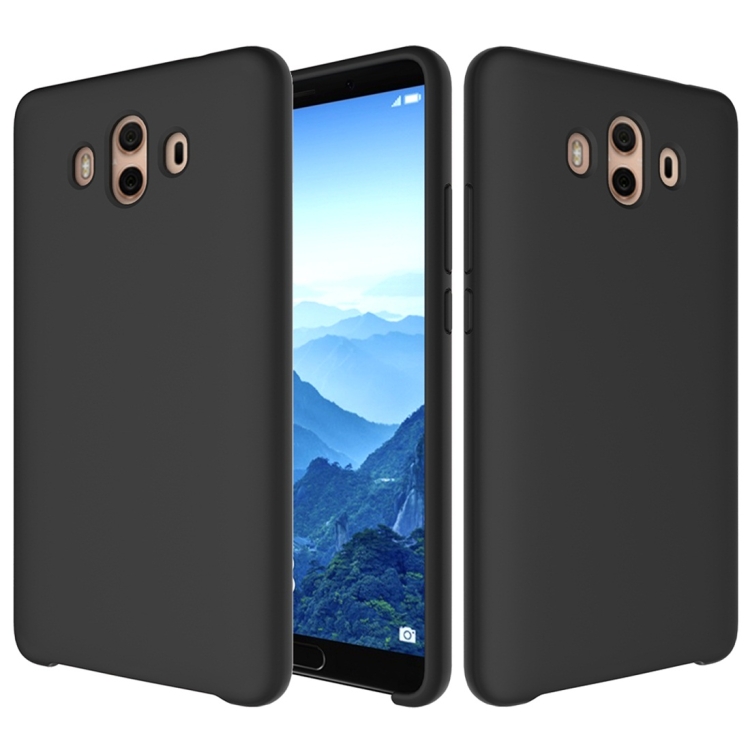 

Solid Color Liquid Silicone Dropproof Protective Case for Huawei Mate 10(Black)