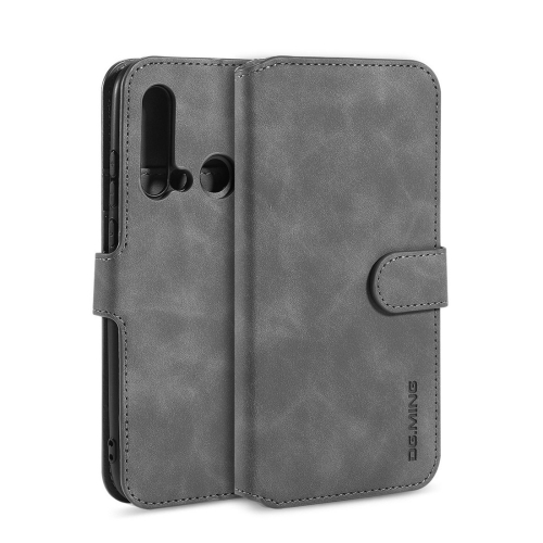 

DG.MING Retro Oil Side Horizontal Flip Case with Holder & Card Slots & Wallet for Huawei P20 Lite 2019 / Nova 5i(Grey)