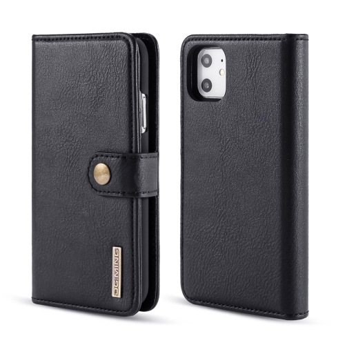 

DG.MING Crazy Horse Texture Flip Detachable Magnetic Leather Case with Holder & Card Slots & Wallet for iPhone 11(Black)