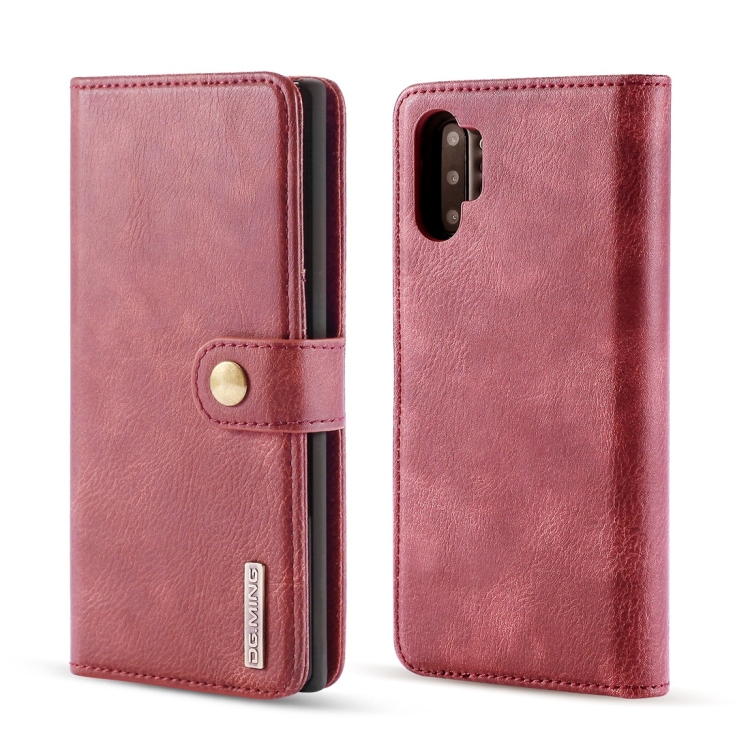 

DG.MING Crazy Horse Texture Flip Detachable Magnetic Leather Case with Holder & Card Slots & Wallet for Galaxy Note 10(Red)
