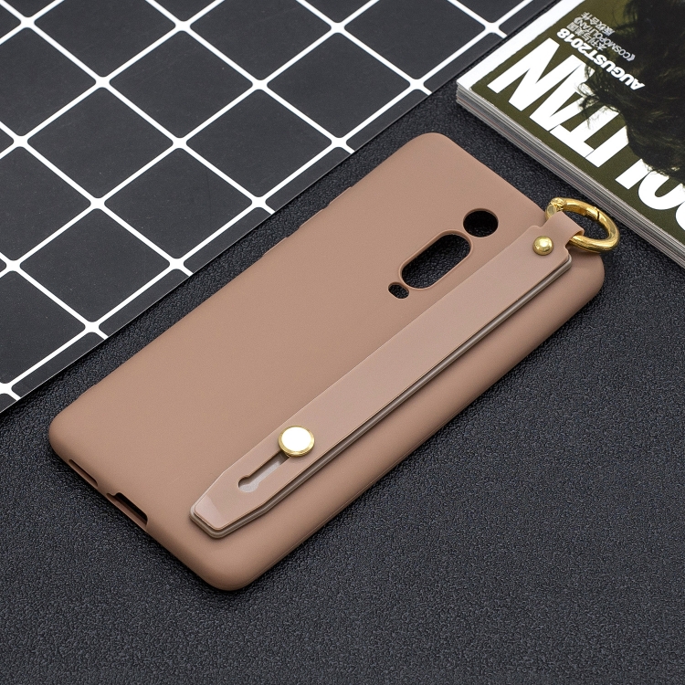 

Shockproof Solid Color TPU Case with Wristband For Xiaomi Mi 9T Pro / Redmi K20 Pro / Mi 9T / Redmi K20(Coffee)