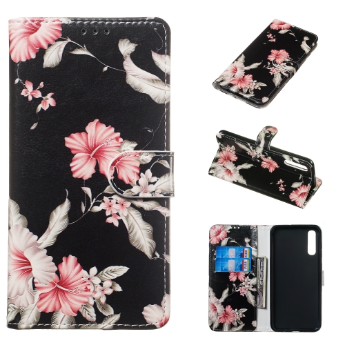 

Colored Drawing Marble Pattern Horizontal Flip PU Leather Case with Holder & Card Slots & Wallet For Galaxy A50(Azalea)