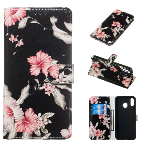 

Colored Drawing Marble Pattern Horizontal Flip PU Leather Case with Holder & Card Slots & Wallet For Galaxy M20(Azalea)