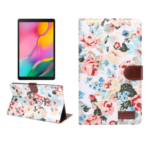 

Dibase Flower Pattern Cloth Surface Horizontal Flip PC + PU Leather Case with Holder & Card Slots & Sleep / Wake-up Function For Galaxy Tab A 8.0 inch (2019) / T290 / T295(White)