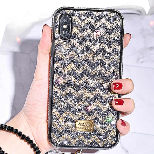 

TPU + Epoxy Ripples Series Phone Protective Case for iPhone XS Max(Gold)