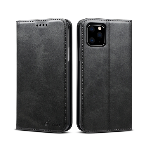 

Suteni Calf Texture Horizontal Flip Leather Case with Holder & Card Slots & Wallet for iPhone 11 Pro(Black)
