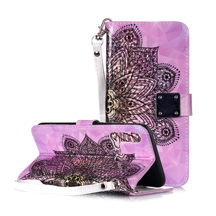 

Magic 3D Bright Coloured Drawing Pattern Horizontal Flip PU Leather Case with Holder & Card Slots & Wallet & Photo Frame for Huawei P20 Lite(Half Mandala)
