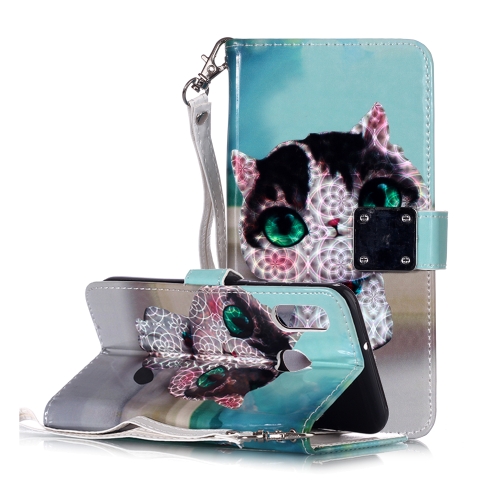 

Magic 3D Bright Coloured Drawing Pattern Horizontal Flip PU Leather Case with Holder & Card Slots & Wallet & Photo Frame for Galaxy A20(Cute Cat)