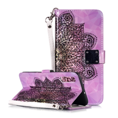 

Magic 3D Bright Coloured Drawing Pattern Horizontal Flip PU Leather Case with Holder & Card Slots & Wallet & Photo Frame for Galaxy A50(Half Mandala)