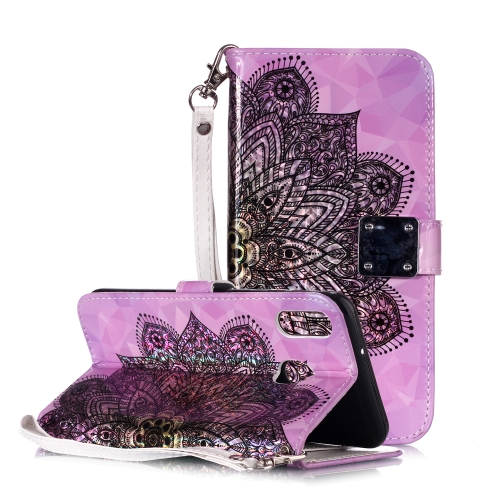 

Magic 3D Bright Coloured Drawing Pattern Horizontal Flip PU Leather Case with Holder & Card Slots & Wallet & Photo Frame for Galaxy M20(Half Mandala)