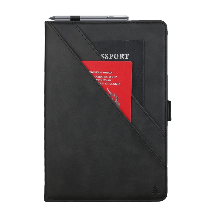 

Horizontal Flip Double Holder Leather Case with Holder & Card Slots & Photo Frame For MediaPad M6 8.4(Black)