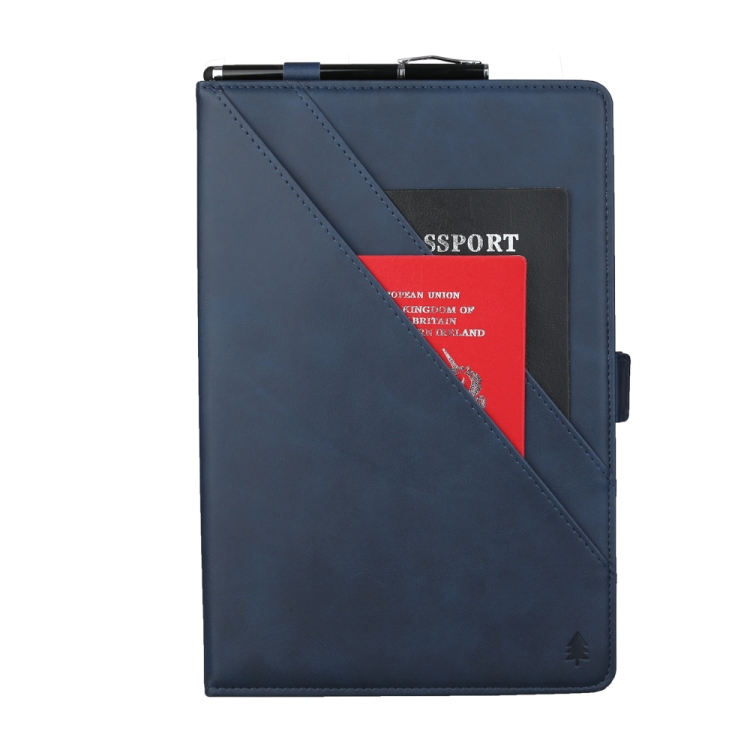 

Horizontal Flip Double Holder Leather Case with Holder & Card Slots & Photo Frame For Galaxy Tab A 8.0 (2019) T290-295(Blue)