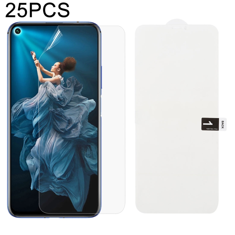 

25 PCS Soft Hydrogel Film Full Cover Front Protector with Alcohol Cotton + Scratch Card for Huawei Honor 20 Pro