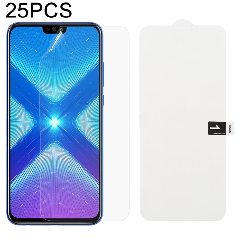 

25 PCS Soft Hydrogel Film Full Cover Front Protector with Alcohol Cotton + Scratch Card for Huawei Honor 8X