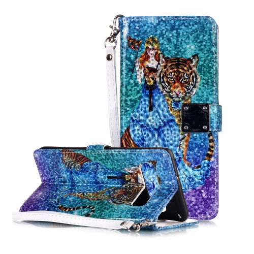 

Magic 3D Bright Coloured Drawing Pattern Horizontal Flip PU Leather Case with Holder & Card Slots & Wallet & Photo Frame for Galaxy S10 5G(Beauty and Tiger)