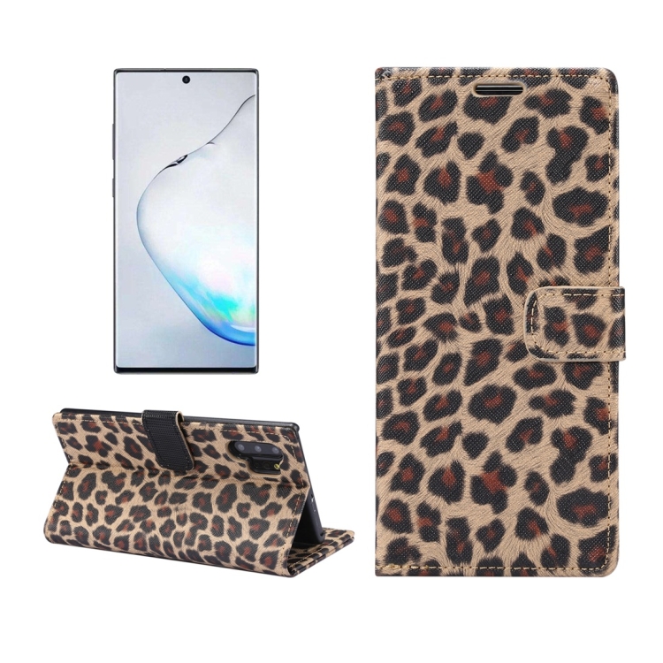 

Leopard Pattern Horizontal Flip Leather Case with Holder & Card Slots for Galaxy Note 10+(Brown)
