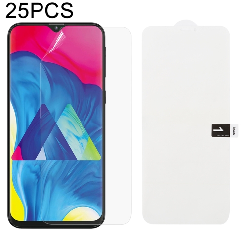 

25 PCS Soft Hydrogel Film Full Cover Front Protector with Alcohol Cotton + Scratch Card for Galaxy M10