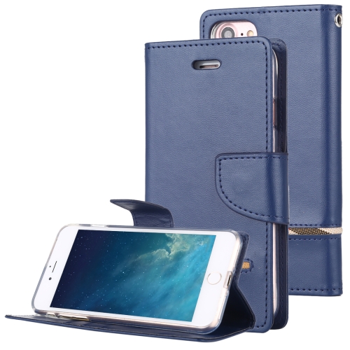 

GOOSPERY PERSONA DIARY Horizontal Flip Leather Case with Holder & Card Slots & Wallet for iPhone 8 / 7(Navy)