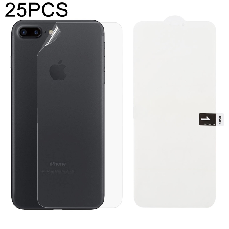 

25 PCS Soft Hydrogel Film Full Cover Back Protector with Alcohol Cotton + Scratch Card for iPhone 7 Plus / 8 Plus