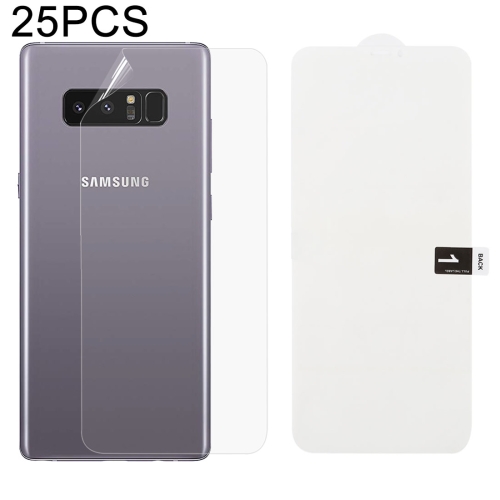 

25 PCS Soft Hydrogel Film Full Cover Back Protector with Alcohol Cotton + Scratch Card for Galaxy Note 8