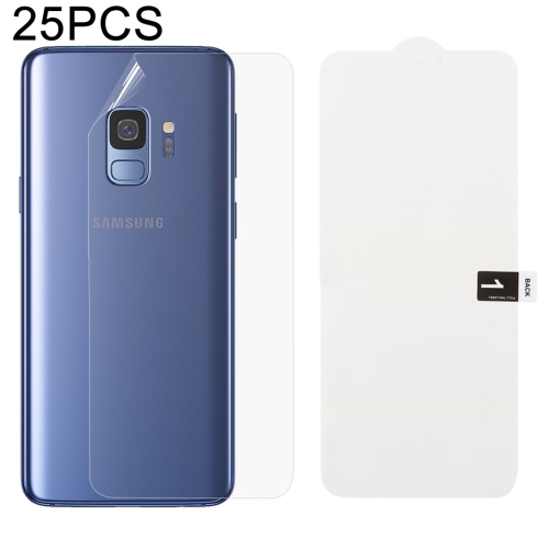 

25 PCS Soft Hydrogel Film Full Cover Back Protector with Alcohol Cotton + Scratch Card for Galaxy S9