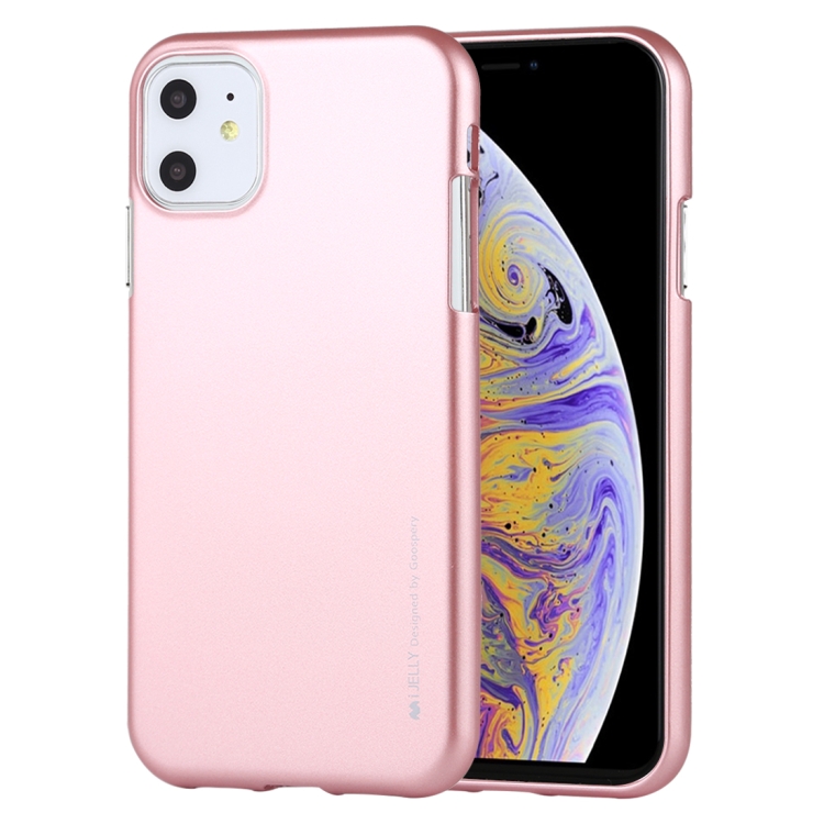 

GOOSPERY i-JELLY TPU Shockproof and Scratch Case for iPhone 11(Rose Gold)