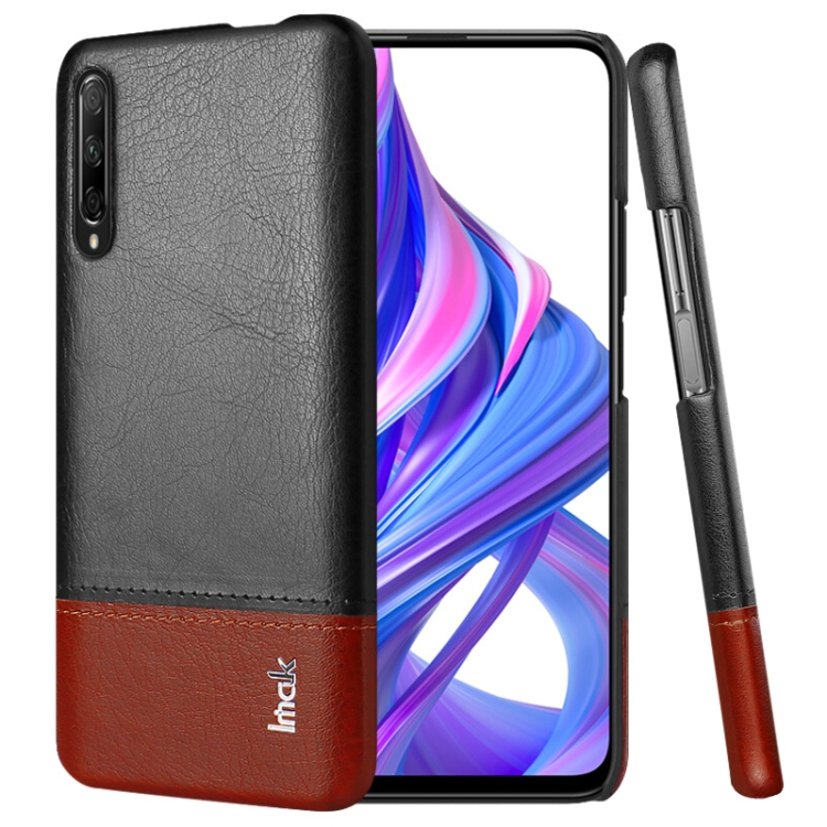

IMAK Ruiyi Series Concise Slim PU + PC Protective Case For Huawei Honor 9X Pro(Black+Brown)