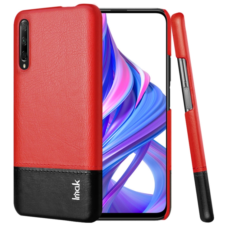 

IMAK Ruiyi Series Concise Slim PU + PC Protective Case For Huawei Honor 9X Pro(Black+Red)