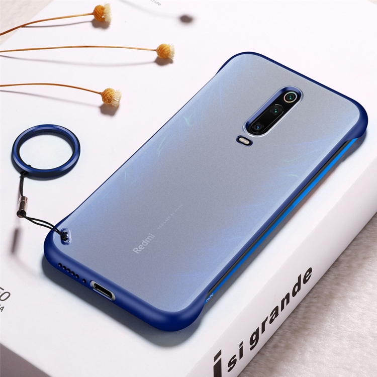 

Frosted Anti-skidding TPU Protective Case with Metal Ring for Xiaomi Redmi K20 Pro(Blue)