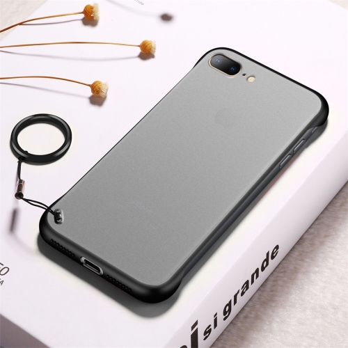 

Frosted Anti-skidding TPU Protective Case with Metal Ring for iPhone 7 Plus / 8 Plus(Black)