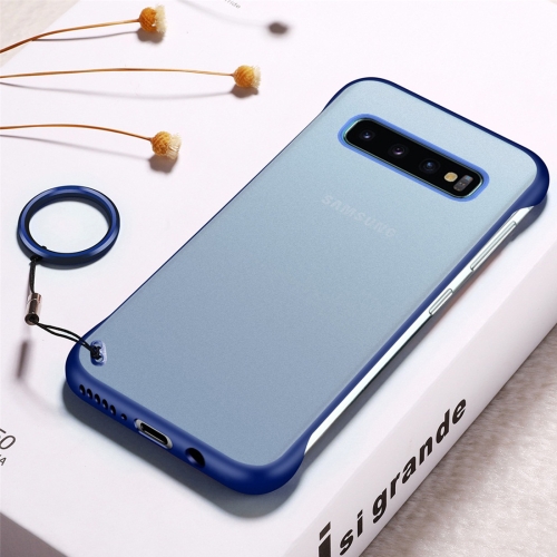 

Frosted Anti-skidding TPU Protective Case with Metal Ring for Galaxy S10(Blue)