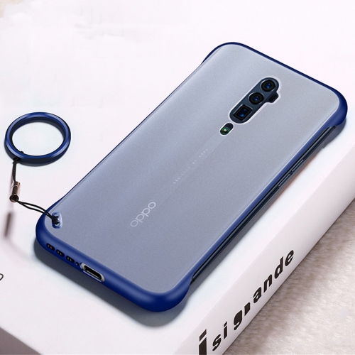 

Frosted Anti-skidding TPU Protective Case with Metal Ring for OPPO Reno 10x Zoom(Blue)