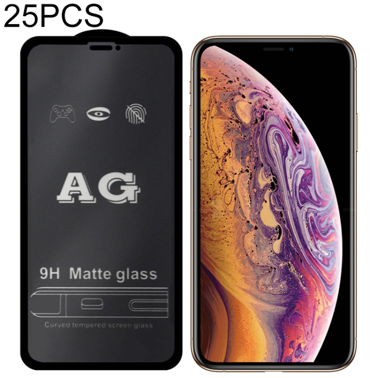 

25 PCS AG Matte Frosted Full Cover Tempered Glass For iPhone XS Max / 11 Pro Max