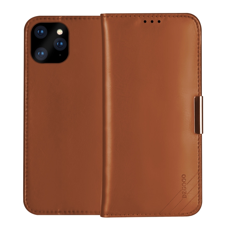 

DZGOGO ROYALE Series Magnetic Horizontal Flip Genuine Leather Case with Card Slots & Holder For iPhone 11(Brown)