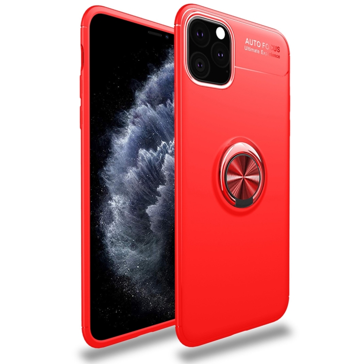 

lenuo Shockproof TPU Case with Invisible Holder For iPhone 11 Pro(Red)