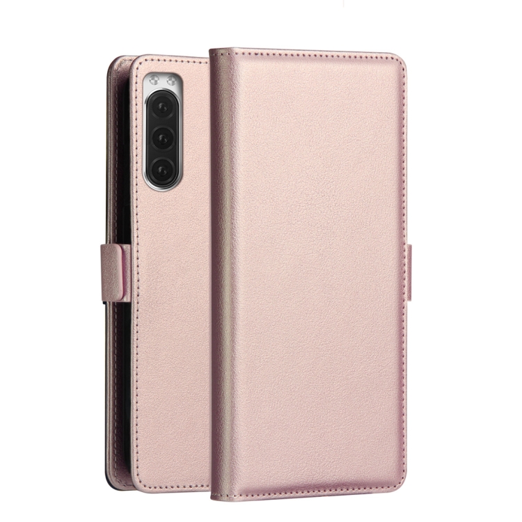 

DZGOGO MILO Series PC + PU Horizontal Flip Leather Case with Holder & Card Slot & Wallet For Sony Xperia 2(Rose Gold)