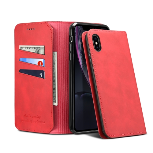 

PU + TPU Horizontal Flip Leather Case with Holder & Card Slots & Wallet for iPhone XS Max(Red)