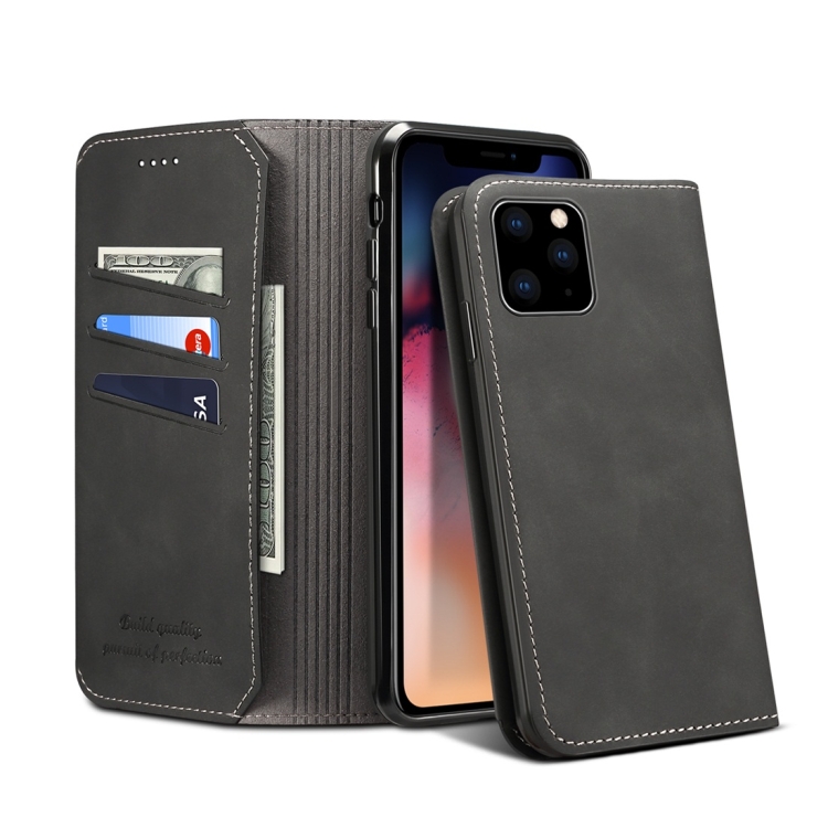 

PU + TPU Horizontal Flip Leather Case with Holder & Card Slots & Wallet for iPhone 11(Black)
