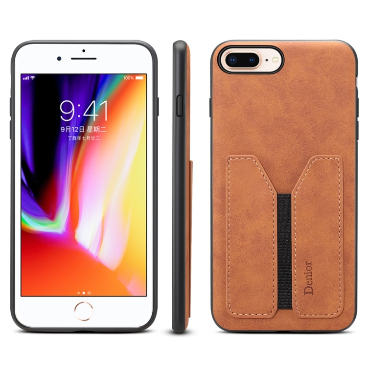 

PU + TPU Protective Case with Card Slots for iPhone 7 Plus / 8 Plus(Brown)