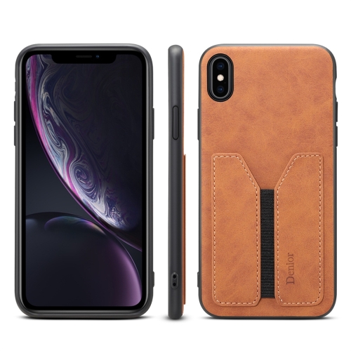 

PU + TPU Protective Case with Card Slots for iPhone XS Max(Brown)
